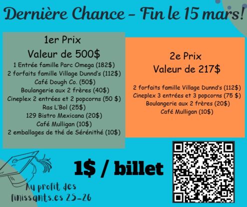 Levée de fonds pour les finissants 25-26
