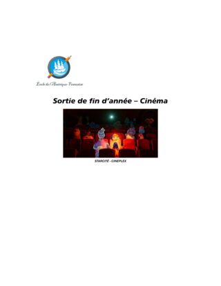 Sortie de fin d'année - Cinéma