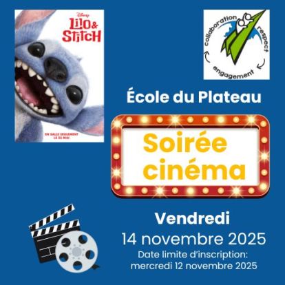 Soirée Cinéma à l'École du Plateau
