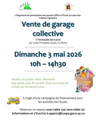 Activité de financement - Vente de garage